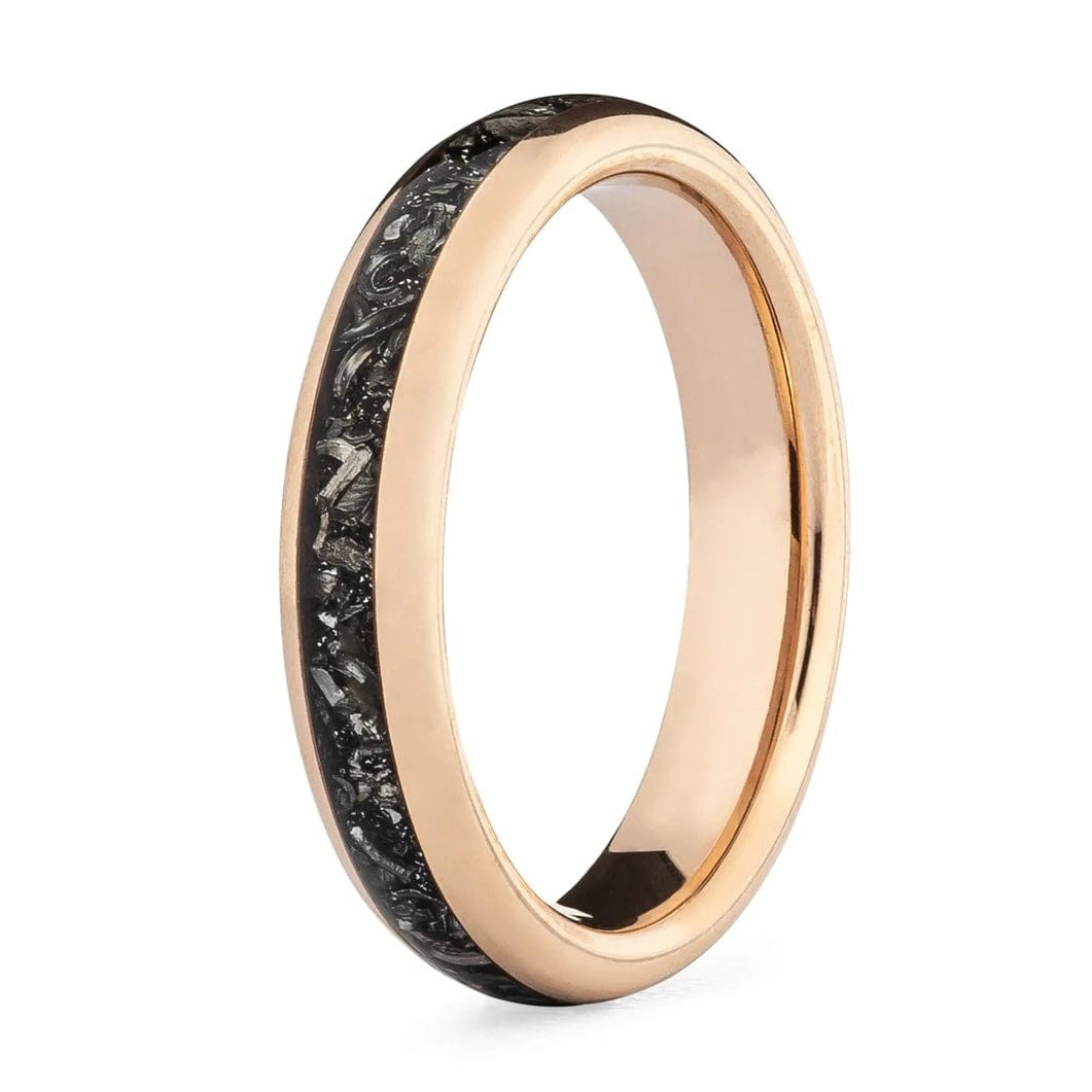 The Romeo & Juliet- Couples Meteorite Rose Gold His & Hers Wedding Rings