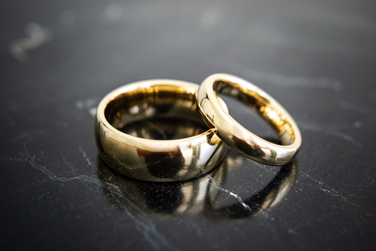 Wedding band selling set | Hammered gold rings | Couples wedding bands | Two 14K gold filled ring | His hers wedding ring | Classic wedding ring set