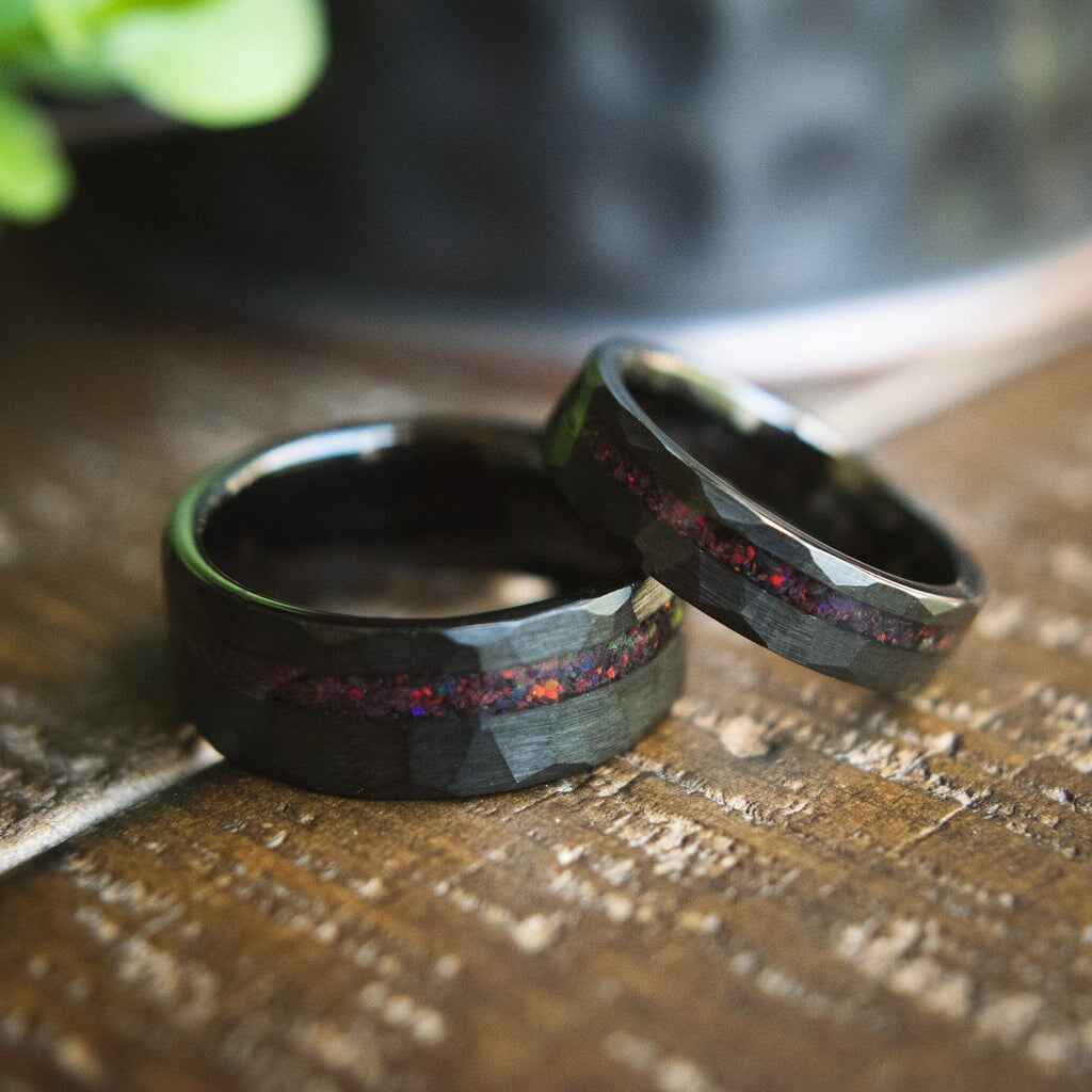 Always & Forever Rings, Black Wedding Bands, Black Tungsten Rings, Black hotsell Tungsten Wedding Bands, 2 Piece Couple Set, Black Wedding Rings