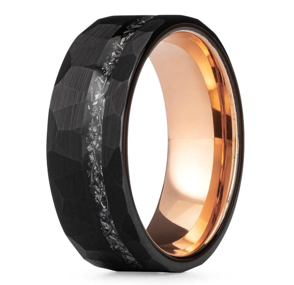 Buy Lapis Lazuli & Meteorite Inlay Steel Ring Online - INOX Jewelry - Inox  Jewelry India