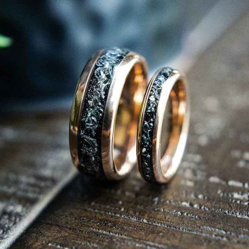 Gibeon Meteorite Rings and Wedding Bands | Revolution Jewelry